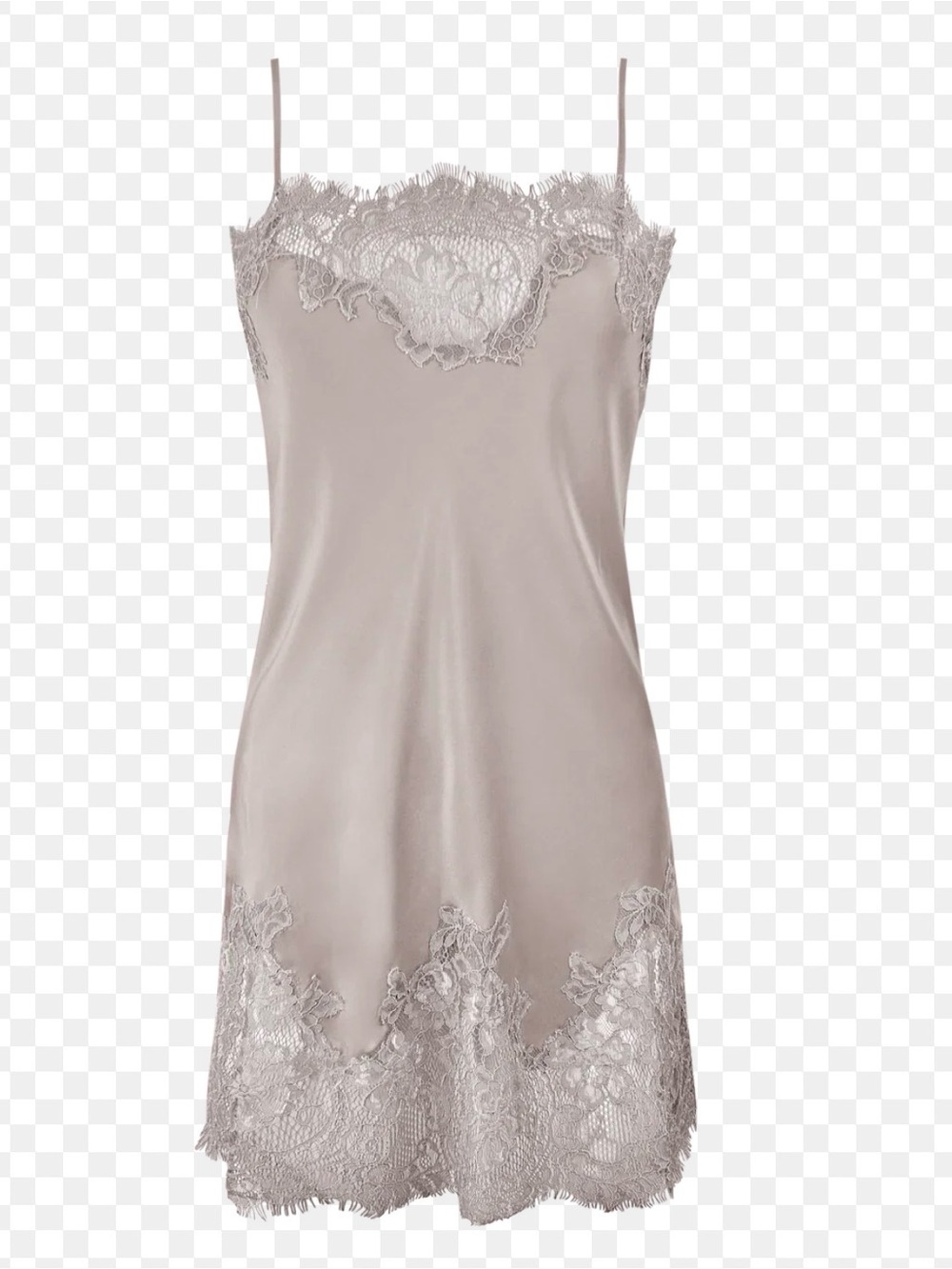 Gold Hawk pewter long 💯 silk slip dress - Picture 7 of 7